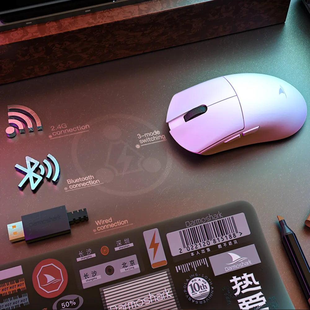 M3 Bluetooth Wireless Gaming Mouse -  26000DPI PAM3395 Optical Sensor