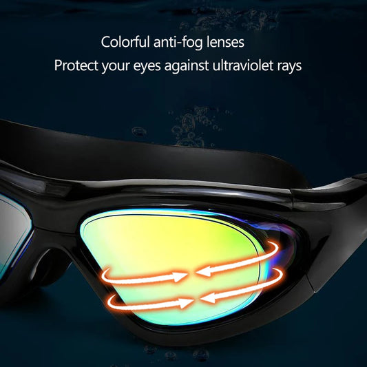 Unisex Colorful Electroplated Waterproof Swimming Goggles
