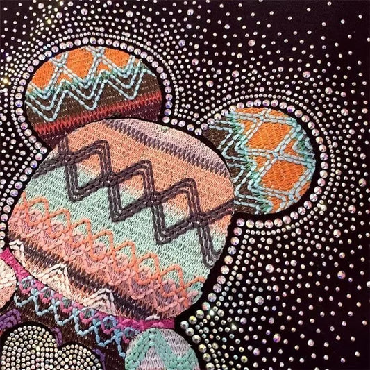 T-shirt surdimensionné brodé d'ours mignon