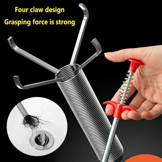 Spring Pipe Dredging Tool β Drain Snake & Clog Remover for Household Cleaning