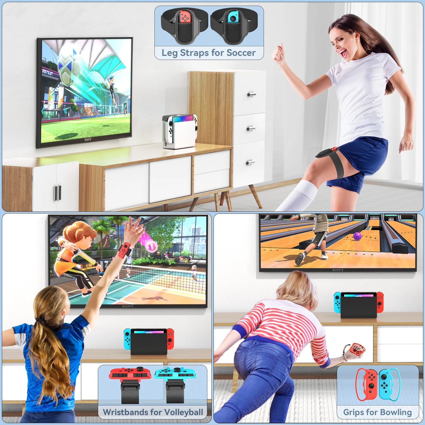 Kit d'accessoires de jeux de sport tout-en-un