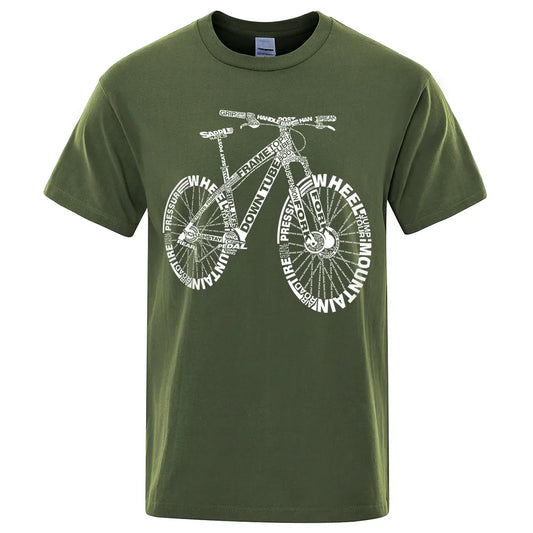 Men's Alphabet Mountain Bike Print Tee