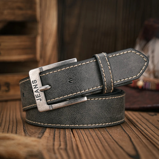 Ceinture de luxe en cuir véritable pour hommes