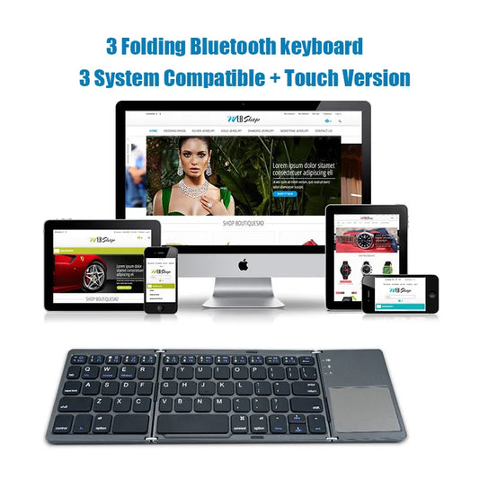 Touchpad Bluetooth Folding Keyboard - Multi-Function