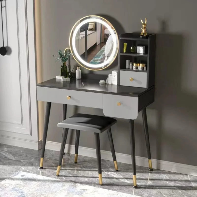 3-Drawer Vanity Set with Dimming Mirror