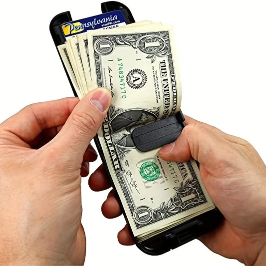 Minimalistische Geldbörse aus Metall mit RFID-Schutz