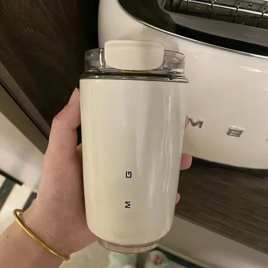 Milky White Insulated Stainless Steel Travel Tumbler Thermos Mug