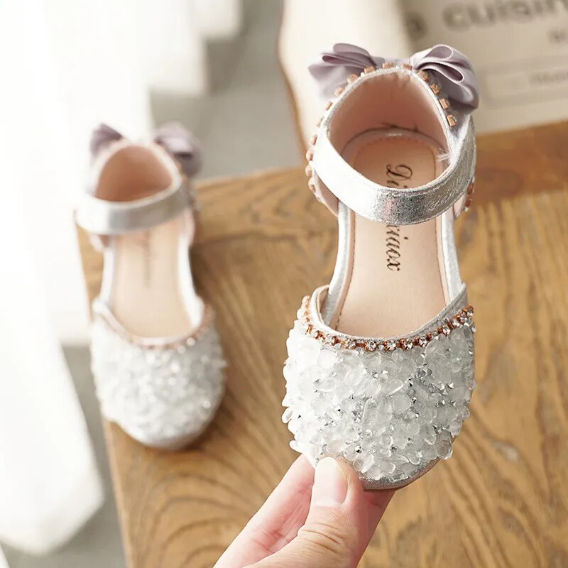 Leather Wedding Shoes for Kids Girls'