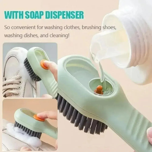Multifunctional Shoe Cleaning Brush – Soft Automatic Liquid Brush with Long Handle & Hook
