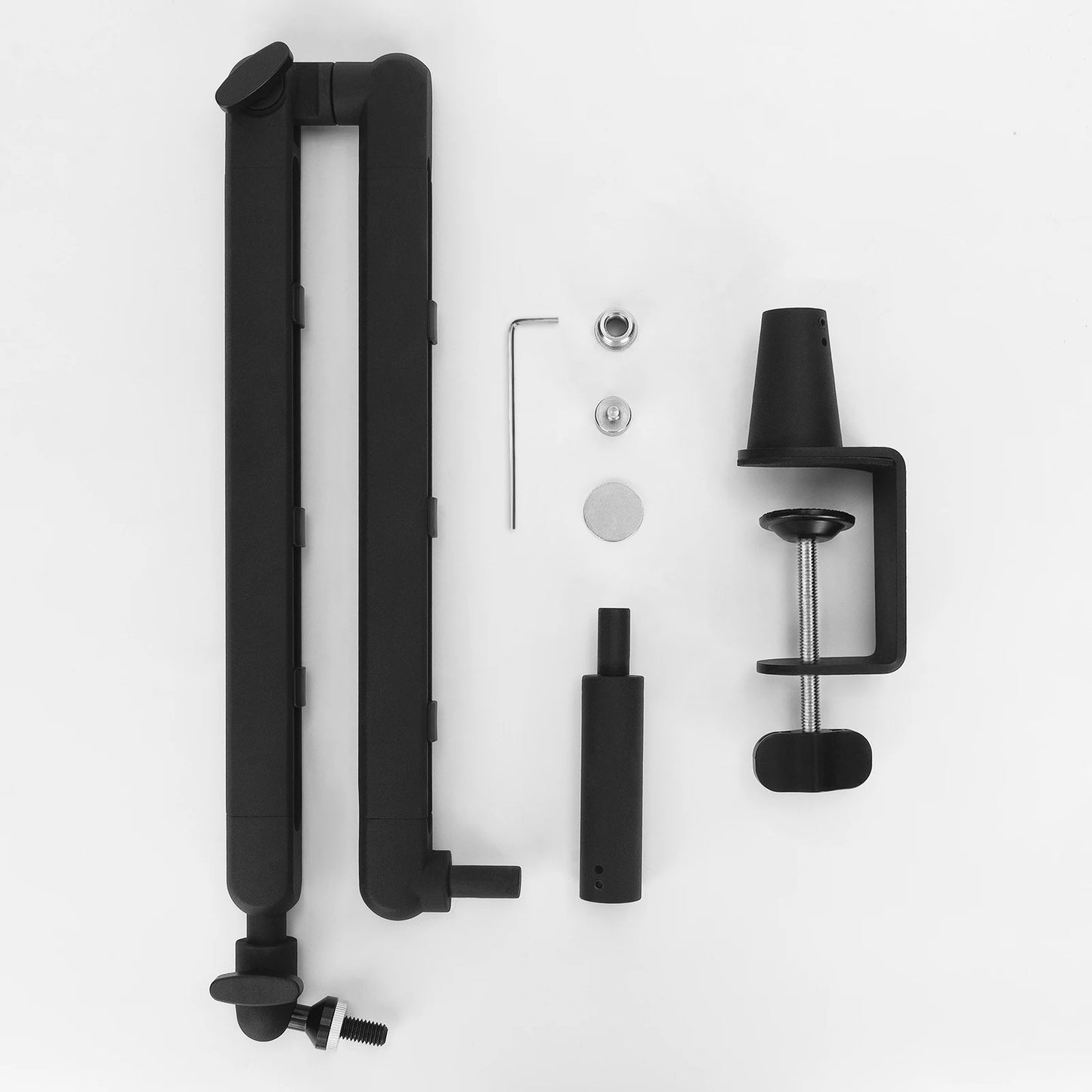 Adjustable Low-profile Arm Microphone Stand with Cable Management/Desk Mount