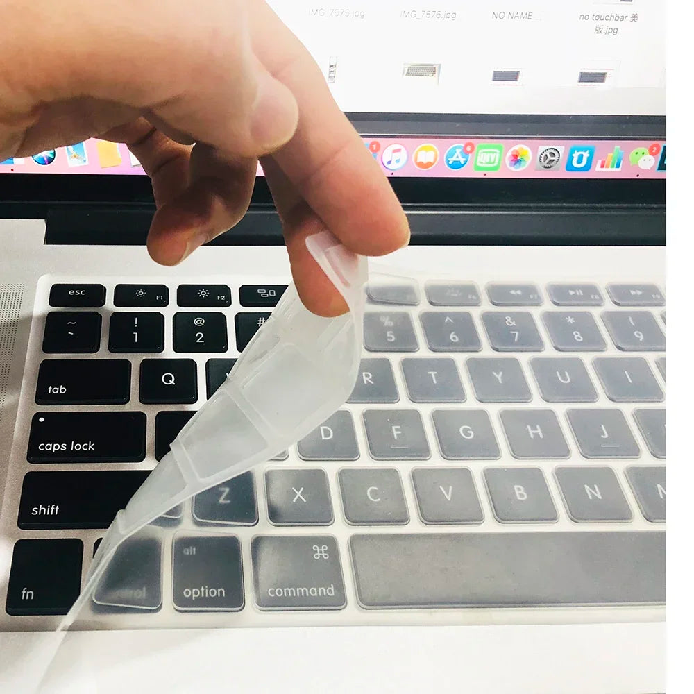 Clear Silicone Keyboard Cover for MacBook Pro/Air 13/15/16 Inch