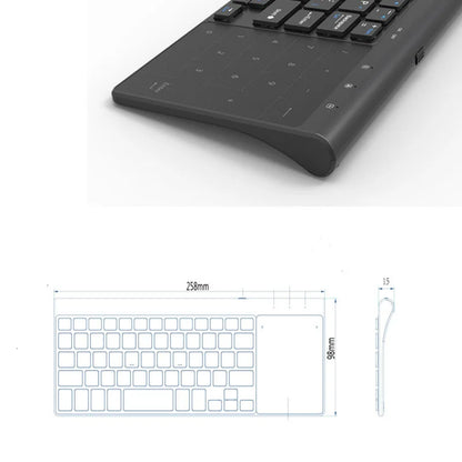 Slim Wireless Keyboard with Touchpad for Various Devices