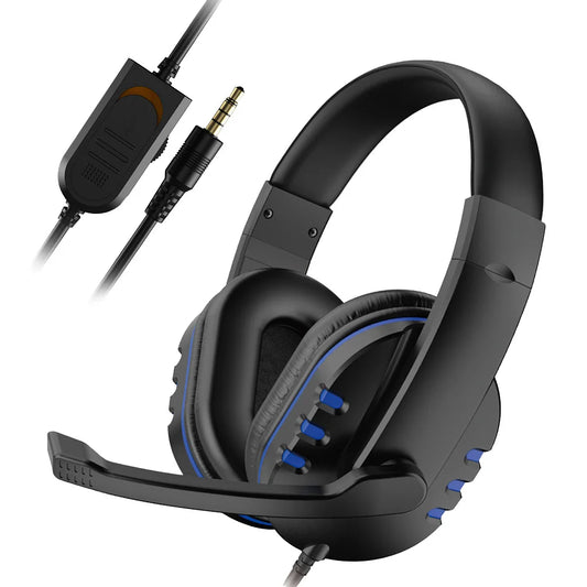 Casque de jeu filaire 3,5 mm Écouteurs Musique pour PS4 Play Station