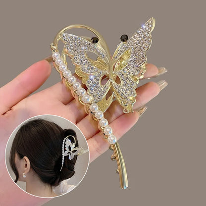 Vintage Metal Long Tassel Gripping Clip Hair Claw For Women