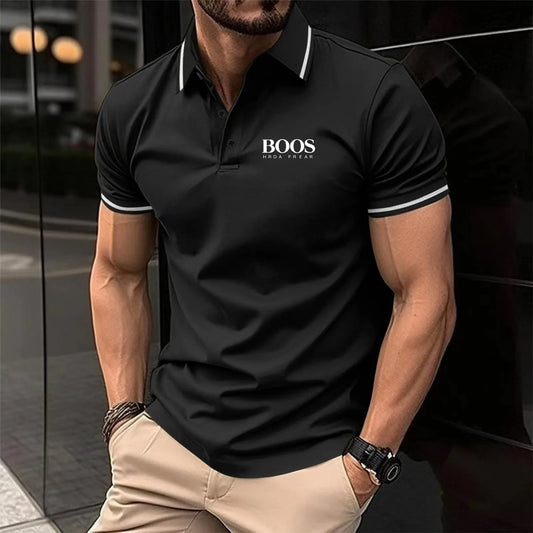 Breathable Office Fashion Short-Sleeved Polo Shirt