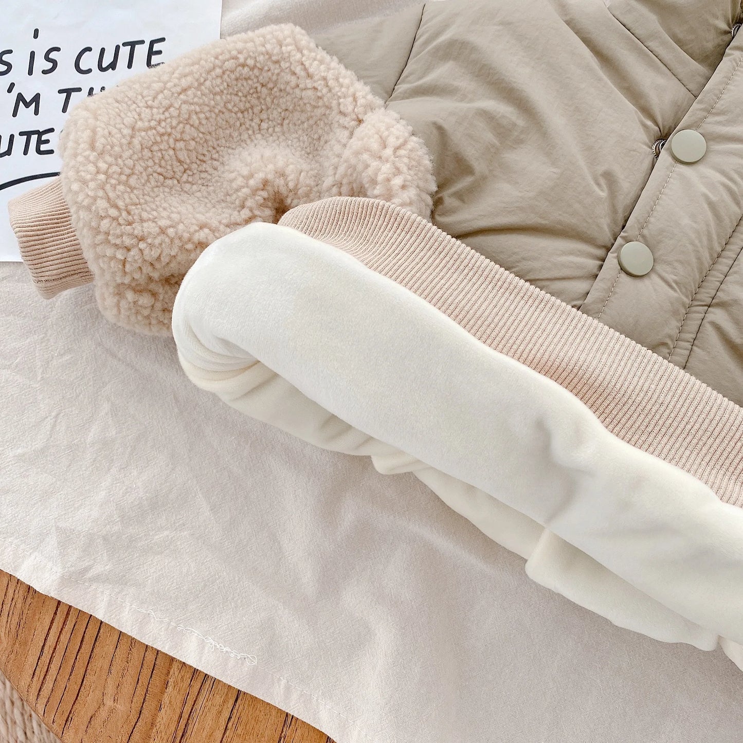 Girls' Warm Wool Coat – Winter Velvet Jacket for Kids 0-6Y