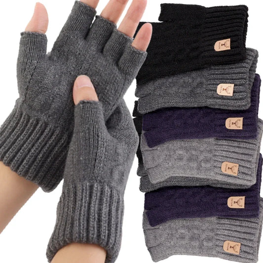 Halbfingerhandschuhe für den Winter für Damen und Herren - Verdickt
