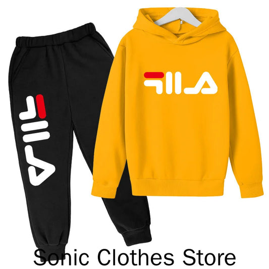 Kids' Printed Cotton Tracksuit Set