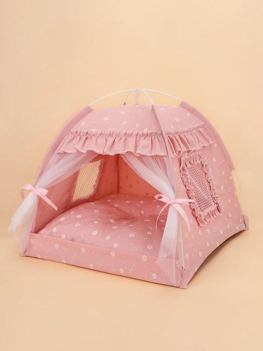Floral Print Pet Tent House