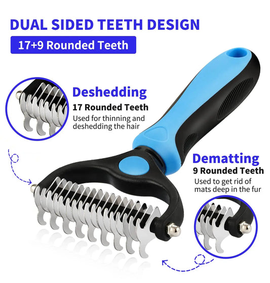 Pet Double Hair Cleaning Remover Head Knife