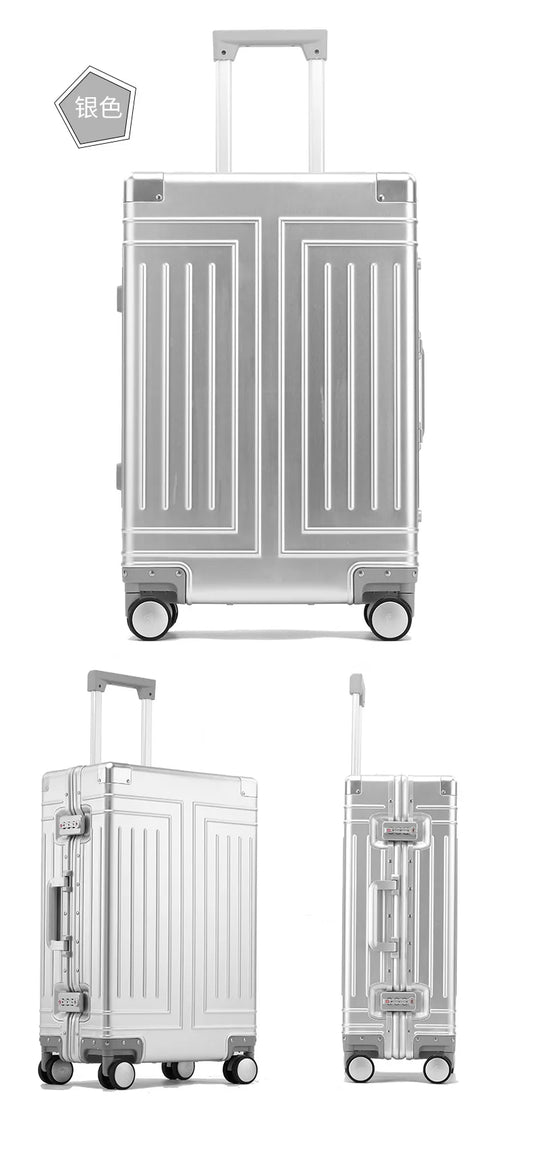 Durable Aluminum Luggage Set β Cabin Carry-On Suitcase with Wheels