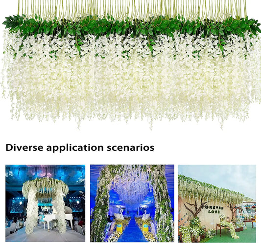 12pcs Wisteria Hanging Garland Vine