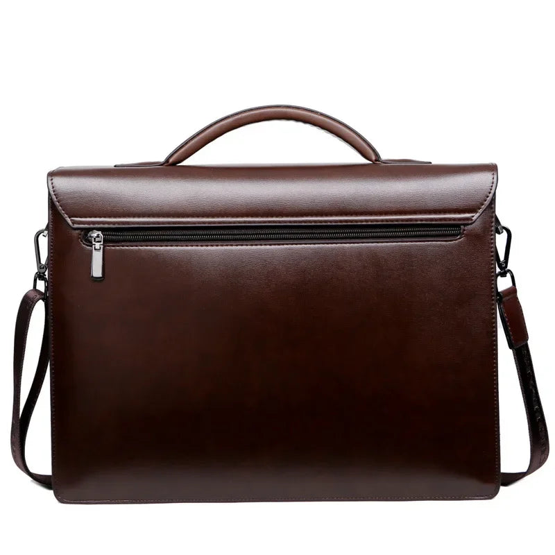 Men's PU Leather Laptop Handbag