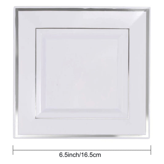 Service de Vaisselle Carré Blanc - 12 Pièces