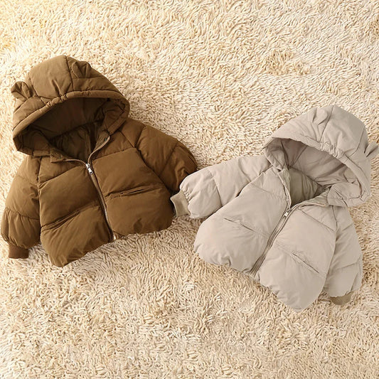 Winter Warm Plush Outerwear Thickened Down Jackets for Kids