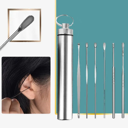 Ensemble de 12 cure-oreilles en acier inoxydable – Kit d'outils pour retirer le cérumen en spirale et creuser les oreilles
