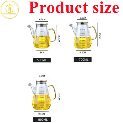 Glass Diamond Oil Bottle - Scale & Handle