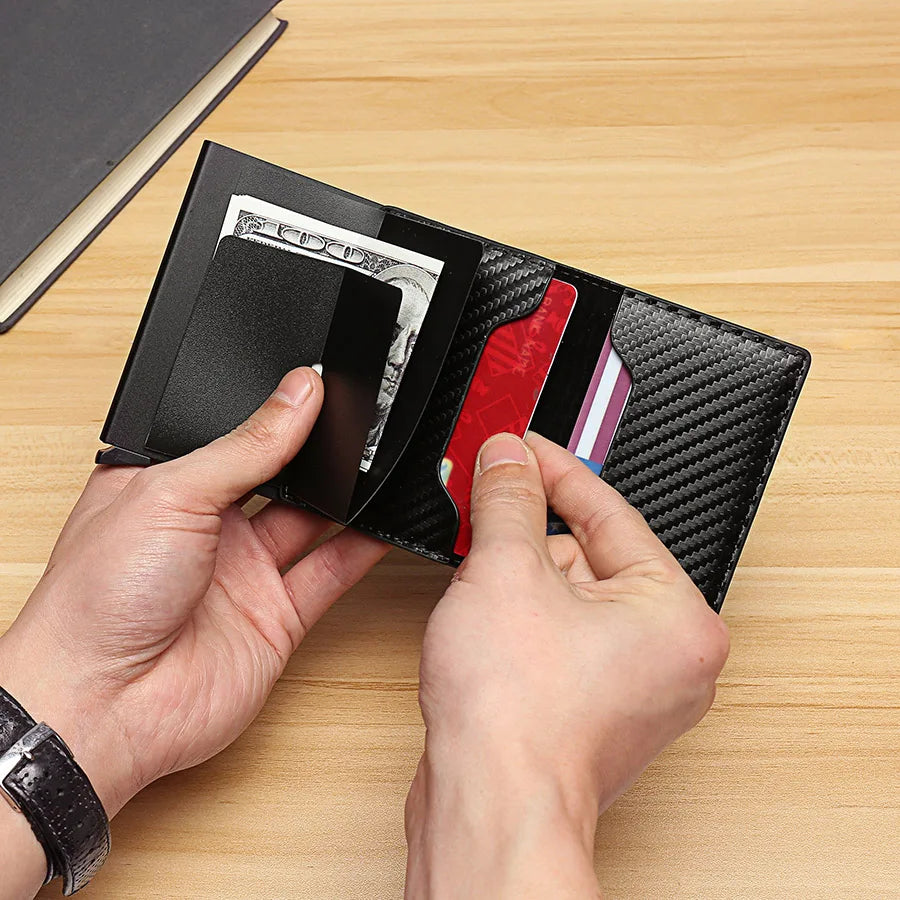 RFID Blocking Minimalist Wallet Secure Slim Card Holder