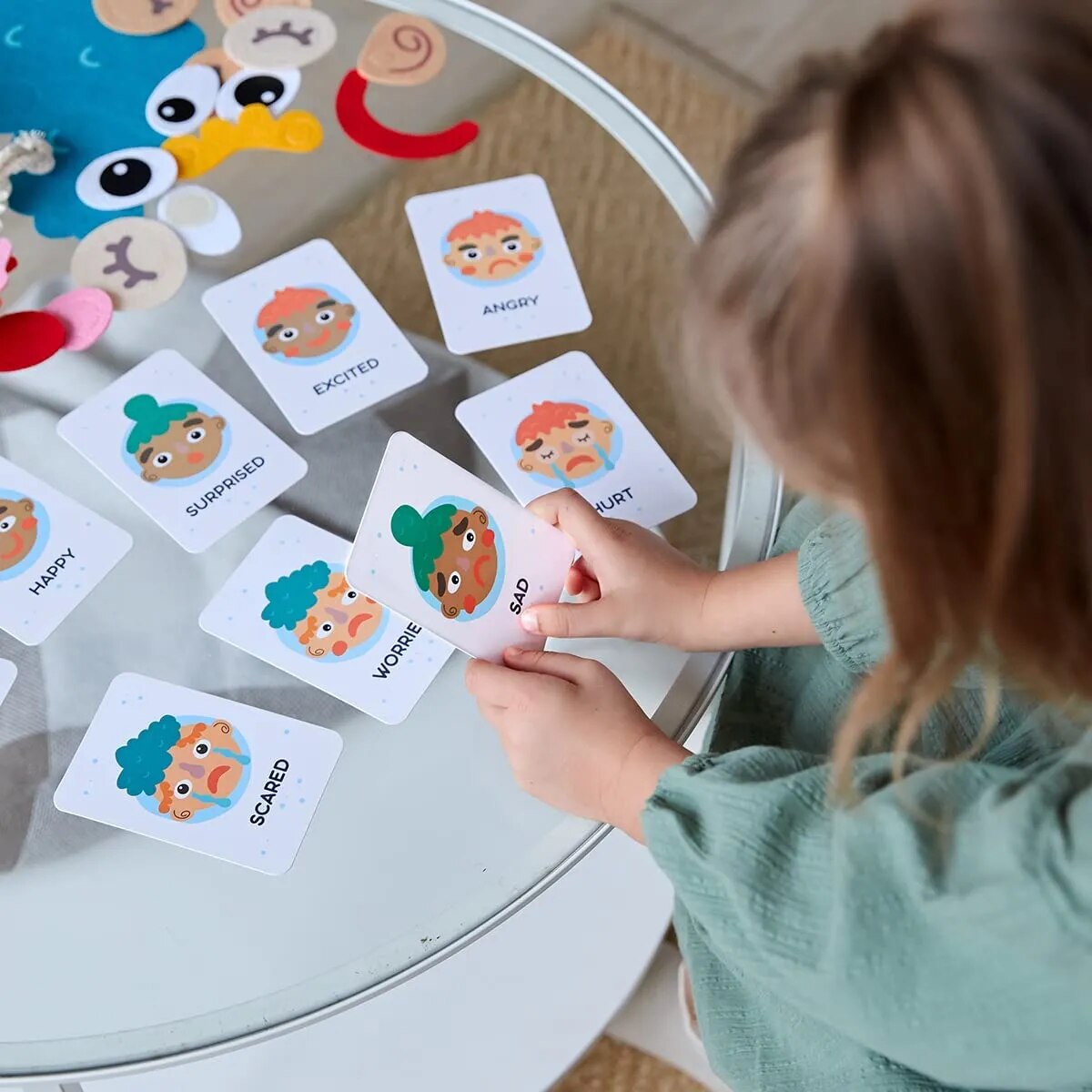 Jouets de jeu d'expression faciale Montessori pour enfants