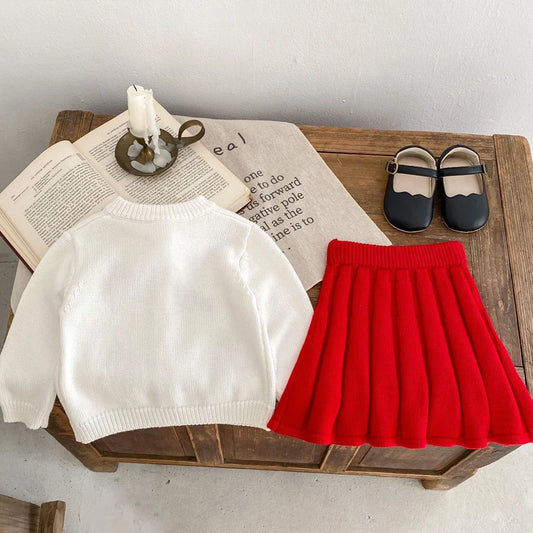 Ensemble de vêtements 2 pièces bébé fille brodé de roses