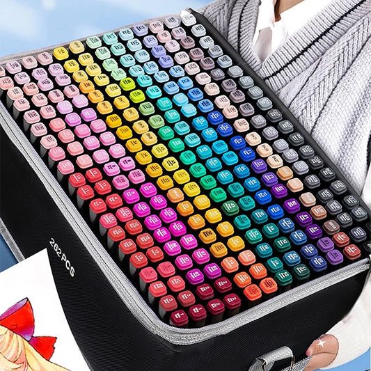 12-80 Colors Alcohol Art Marker Set - Dual Brush Manga Sketching Markers