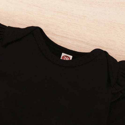 Entzückendes 3-teiliges schwarzes Body-Set für Babys