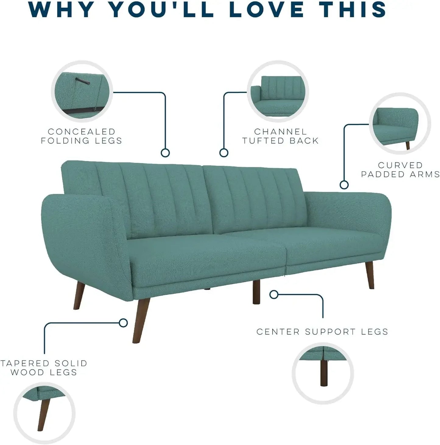 Futon-Schlafsofa und Couch-Schlafsofa