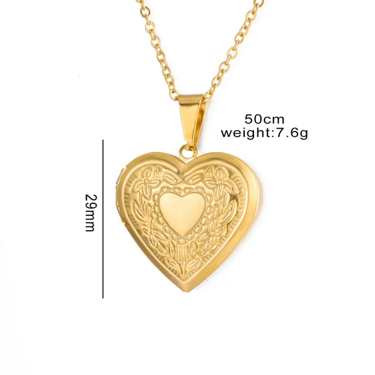 Personalized Picture Necklace - Custom Photo Heart Projection Pendant for Women