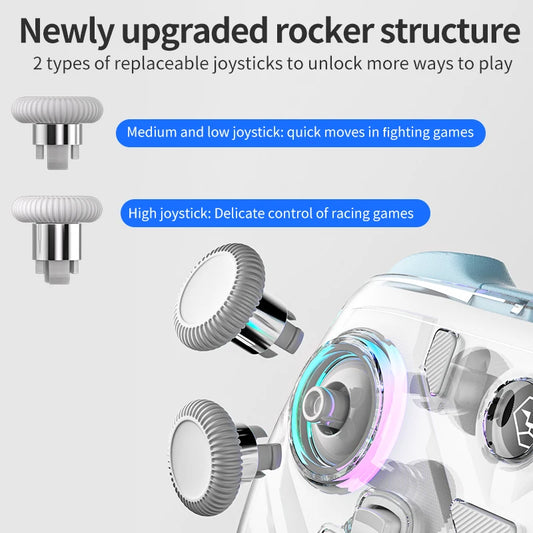 Manette de jeu sans fil K10 RGB avec station de charge, joystick à effet Hall et gâchette pour Nintendo Switch