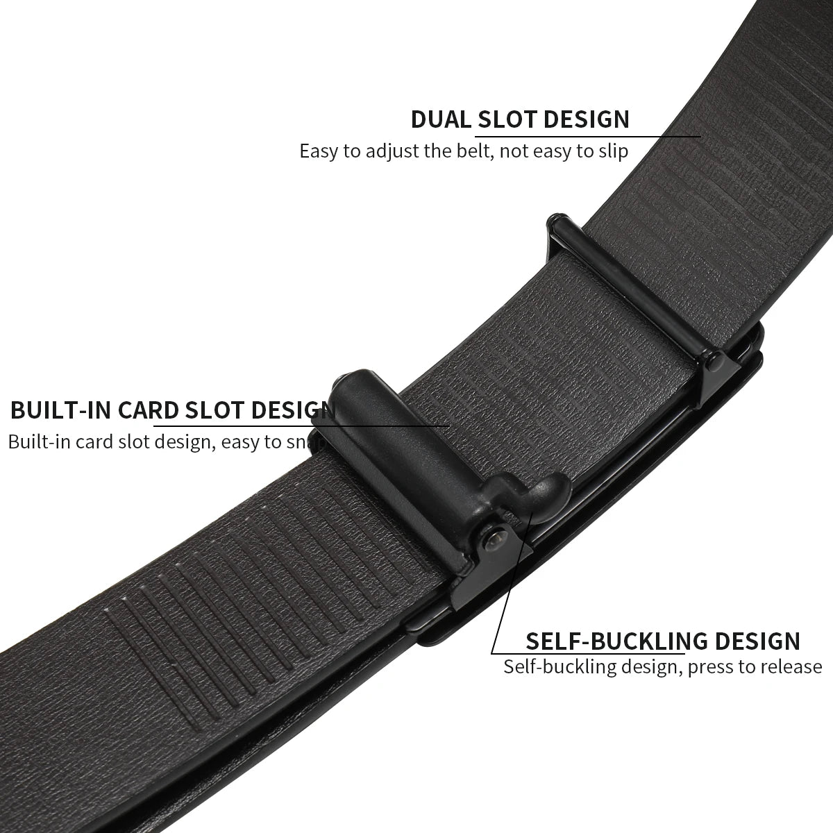 Ceinture mode pour hommes - Boucle automatique de qualité