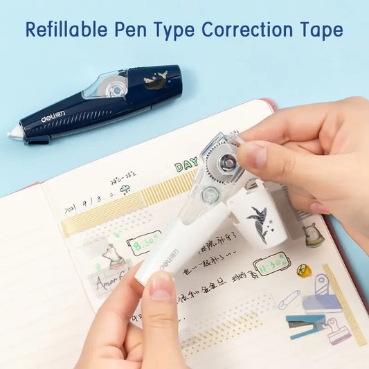 2pcs Pen Type Kawaii Correction Tape Set for School and Office