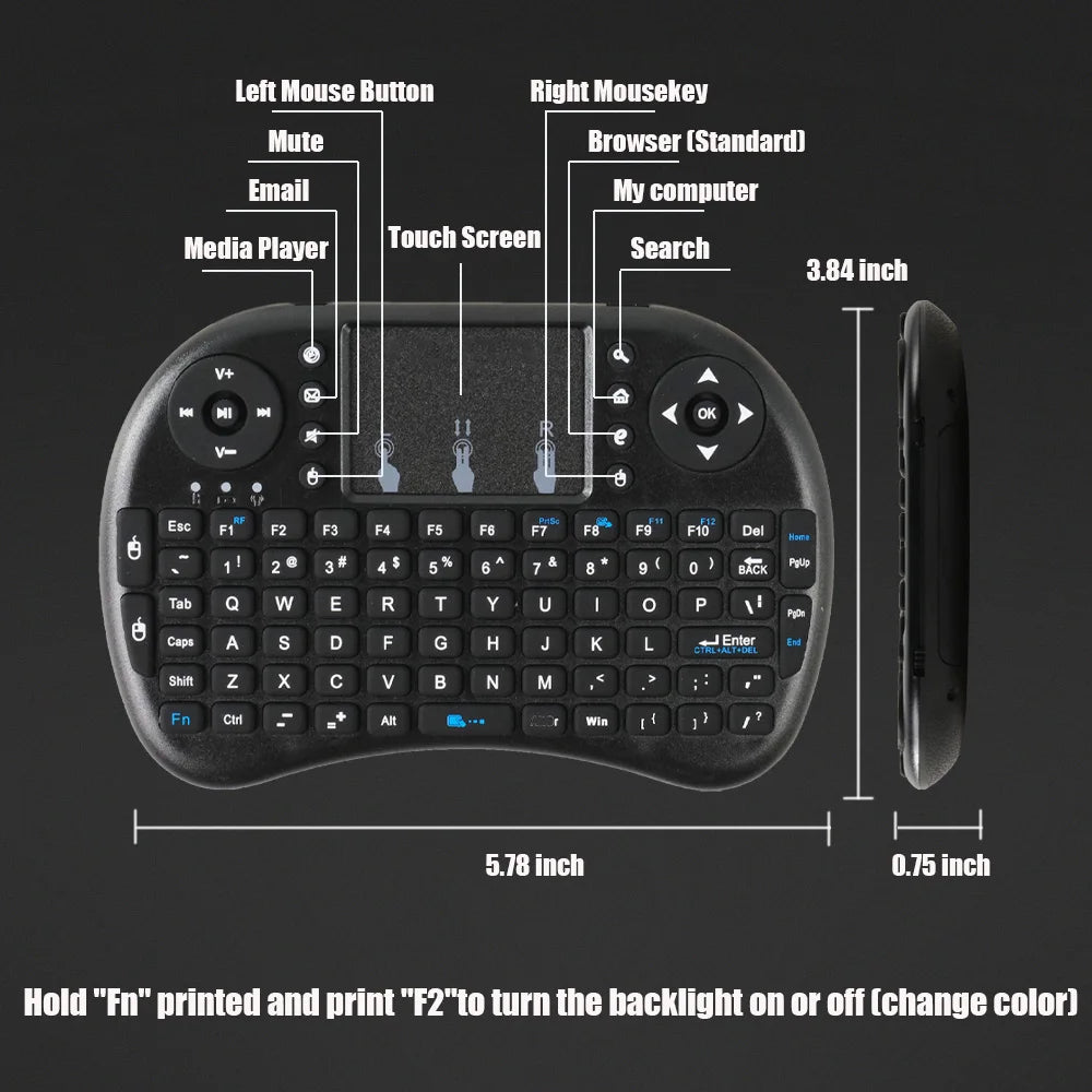 Multilingual i8 Mini Wireless Keyboard