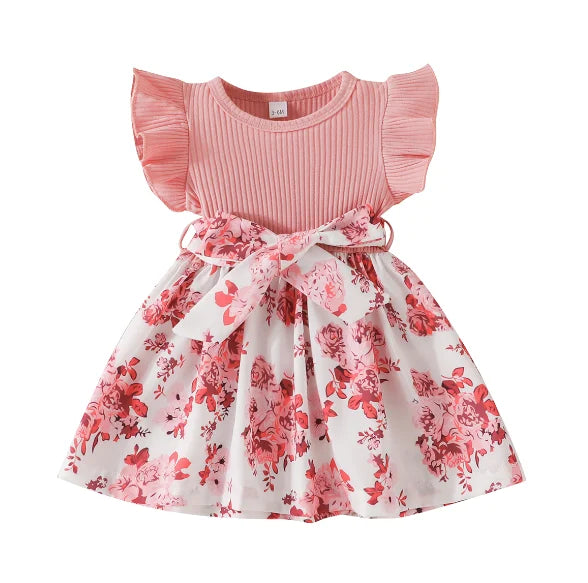 Adorable Pink Floral Baby Girl Outfit for Spring & Autumn
