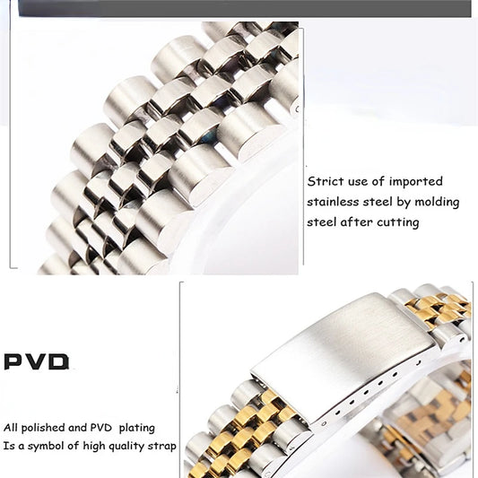 Bracelet Rolex de luxe en acier inoxydable