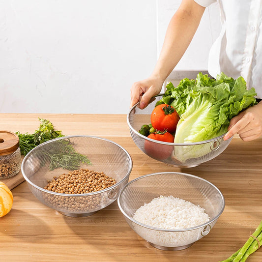 Ensemble de cuisine passoire en acier inoxydable 2 pièces