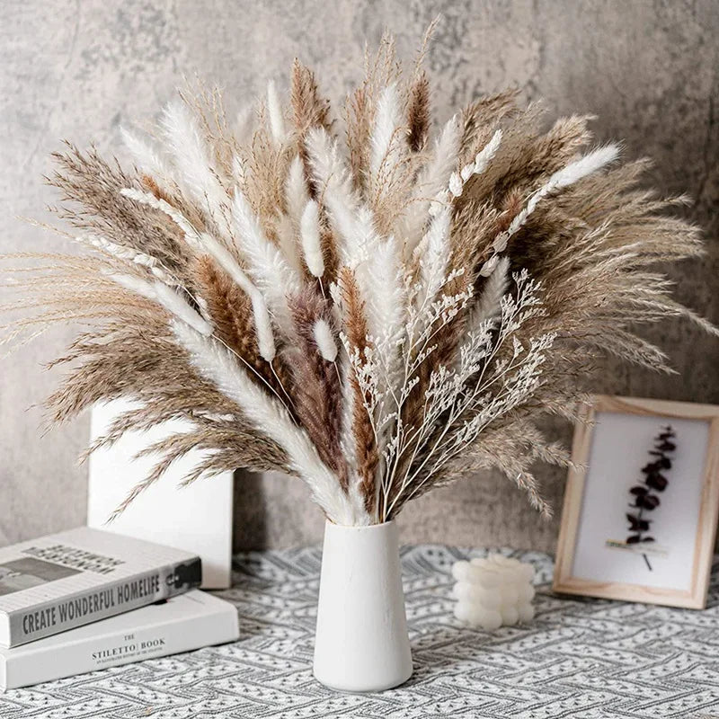 70pcs Reed Dried Flower Bouquets