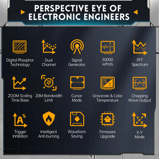 Handheld Dual Channel Oscilloscope & Signal Generator - DPOX180H