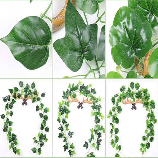 1PC 230cm Green Artificial Ivy Garland - Hanging Silk Vine Leaves