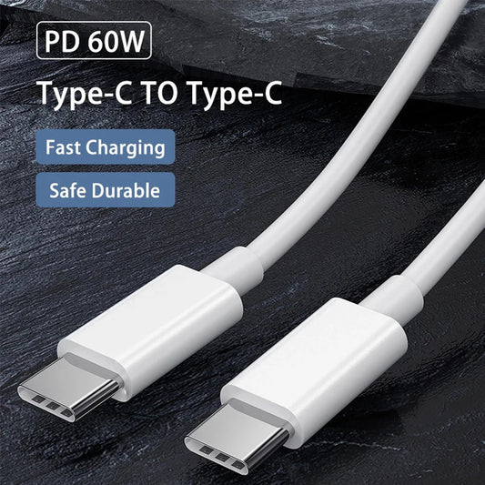 PD 60W USB-C to USB-C Fast Charging Data Cable