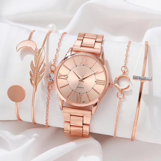 Luxury Women's 6-Piece Watch Set